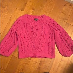 Express balloon sleeve pink sweater size: M